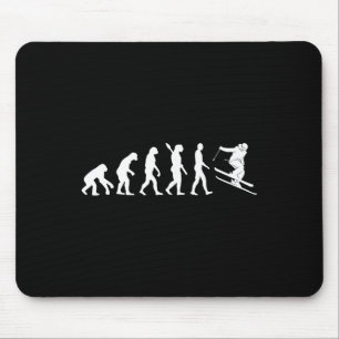 Skiing Evolution Funny Skier Freestyle Ski Winter  Mouse Mat