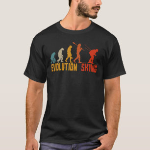 Skiing Evolution Ski Gear For Skiers Designs 2 T-Shirt