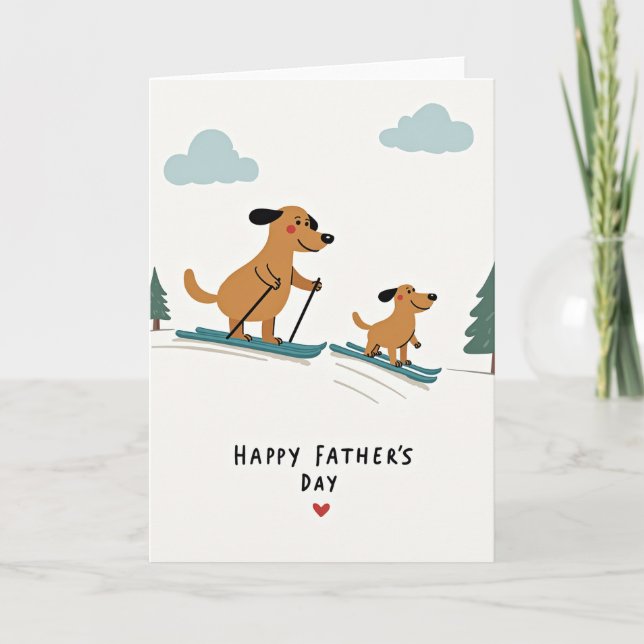 Skiing Fathers Day Card (Front)