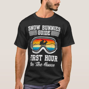 Skiing First Lesson Free Snow Bunnies Welcome Skie T-Shirt