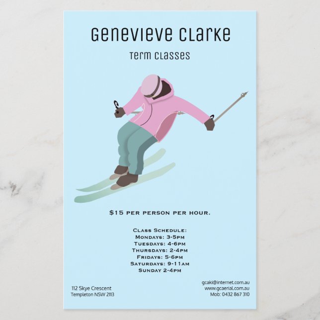 Skiing Flyer (Front)
