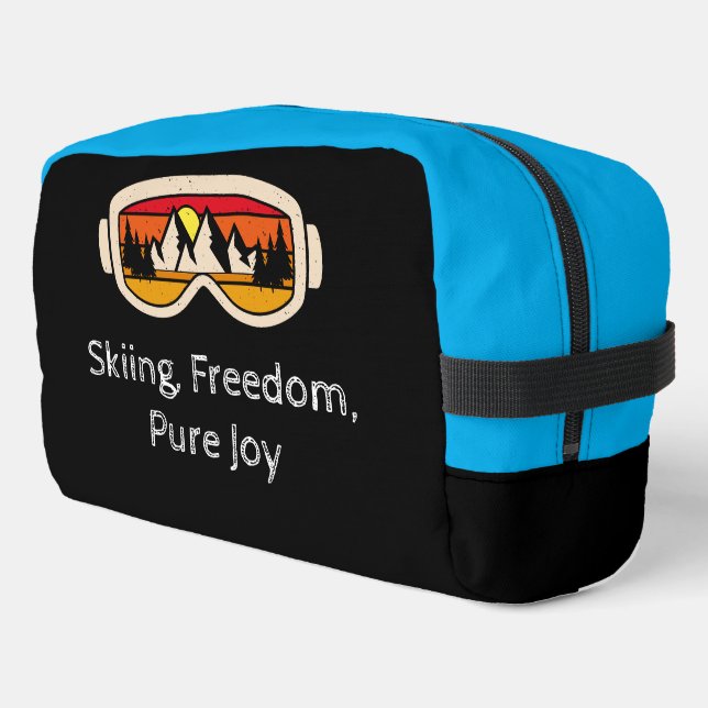 Skiing Freedom, Pure Joy Mountain Sunrise Edition Dopp Kit (Left Corner)