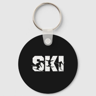 Skiing Freestyle Ski Squad Funny Extreme Winter Sp Key Ring