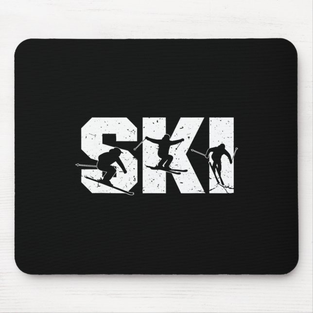 Skiing Freestyle Ski Squad Funny Extreme Winter Sp Mouse Mat (Front)