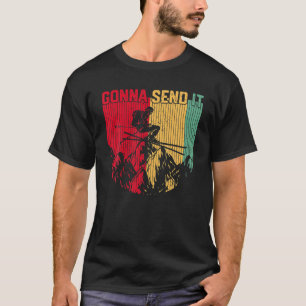 Skiing Funny Gonna Send It Vintage Ski Tee Skier M