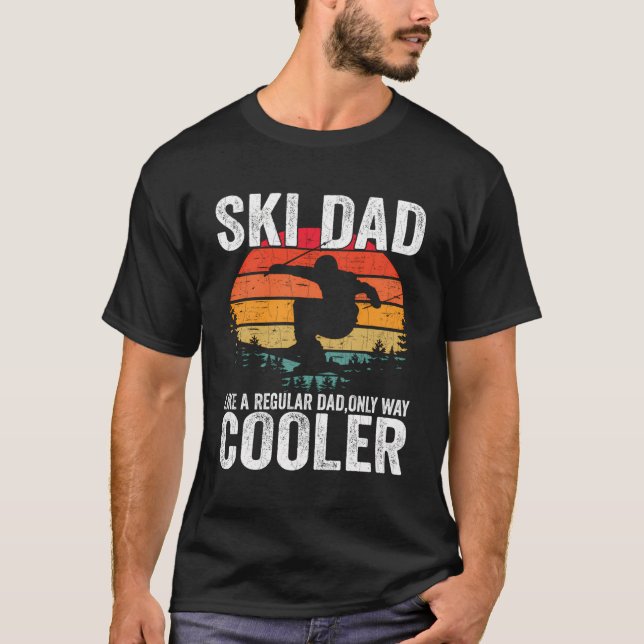 Skiing Funny Ski Dad Expert Snow Ski Lover Skier G T-Shirt (Front)