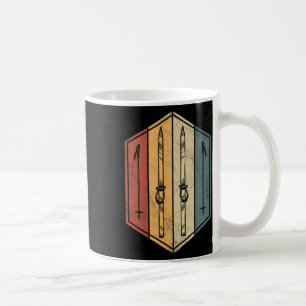 Skiing Gifts For Dad Men Women Vintage Skis Skiers Coffee Mug