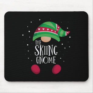 Skiing Gnome Matching Christmas Pjs Family Pajamas Mouse Mat