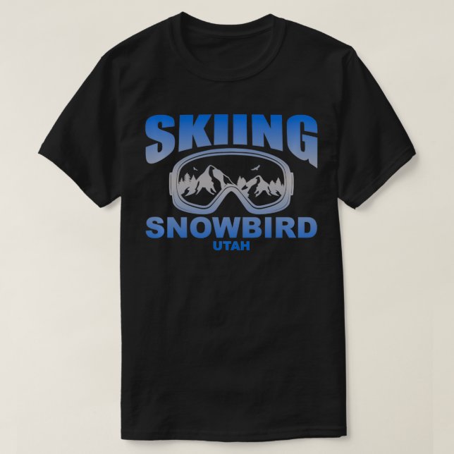 Skiing Goggles Snowbird Utah  T-Shirt (Design Front)