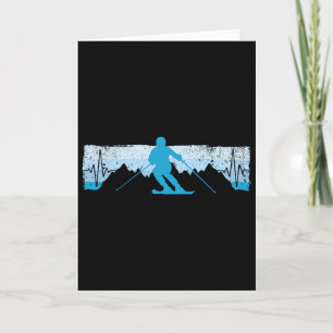 Skiing Heartbeat Ski Gift For Skiers Card
