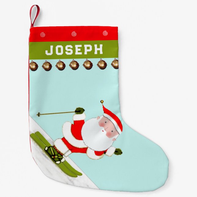 Skiing Holiday Gifts Large Christmas Stocking (Front)