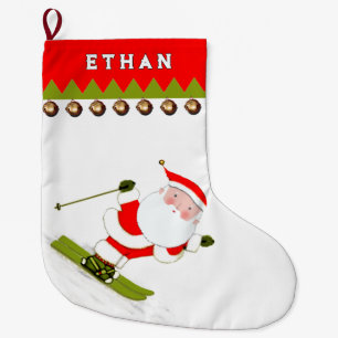 Skiing Holidays Large Christmas Stocking