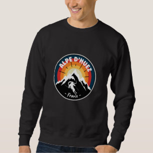 Skiing In Alpe d'Huez France Vintage Sweatshirt
