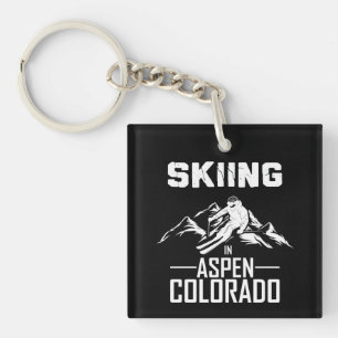 Skiing in Aspen Colorado  Key Ring