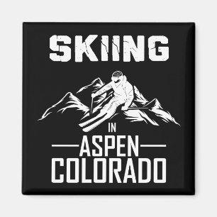Skiing in Aspen Colorado  Magnet