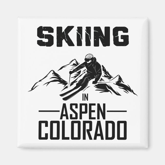 Skiing in Aspen Colorado  Magnet (Front)