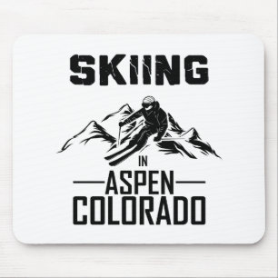 Skiing in Aspen Colorado  Mouse Mat
