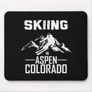 Skiing in Aspen Colorado  Mouse Mat
