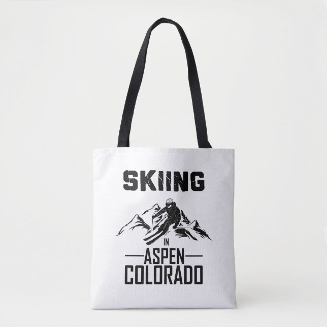 Skiing in Aspen Colorado  Tote Bag (Front)