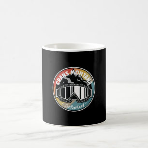 Skiing In Crans Montana Switzerland Coffee Mug