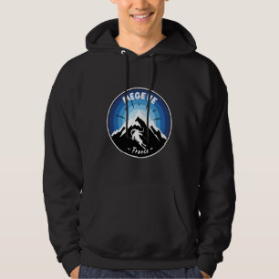 Skiing In Megeve France Blue Hoodie