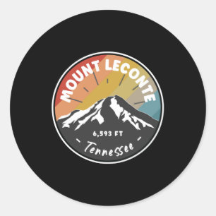 Skiing In Mount Leconte - Tennessee Classic Round Sticker