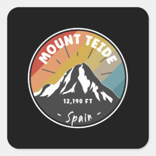 Skiing In Mount Teide - Spain Square Sticker