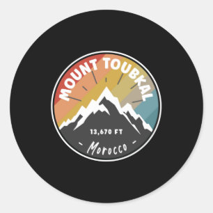 Skiing In Mount Toubkal - Morocco Classic Round Sticker