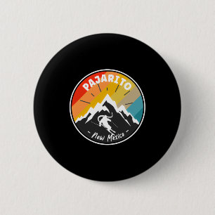Skiing In Pajarito New Mexico 6 Cm Round Badge