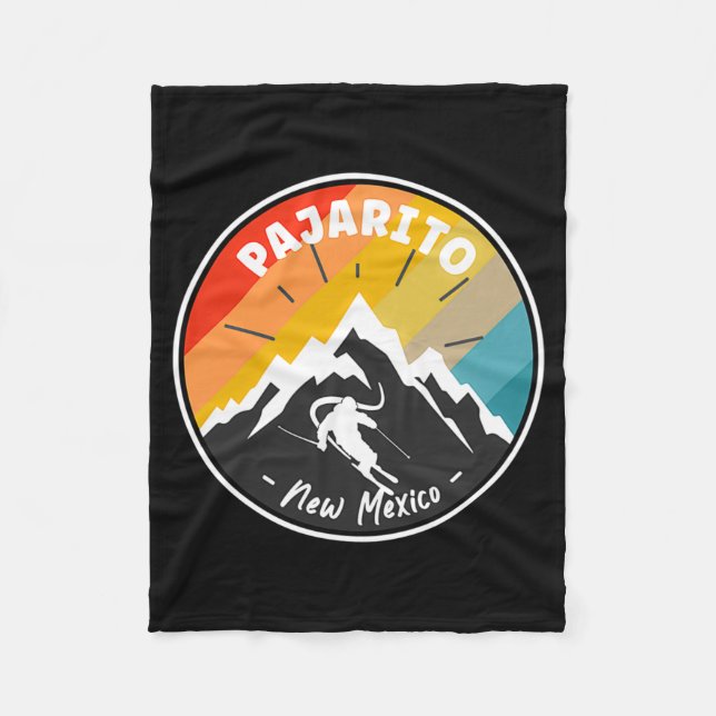 Skiing In Pajarito New Mexico  Fleece Blanket (Front)