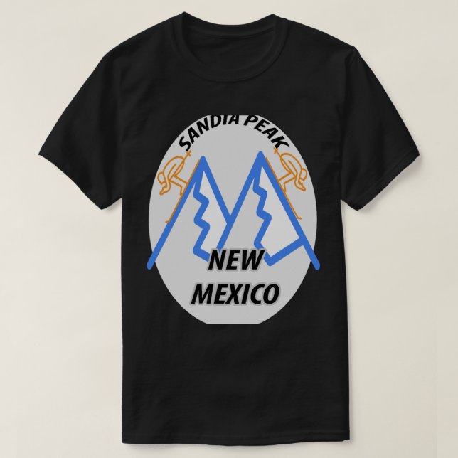 Skiing In SANDIA PEAK New Mexico circle T-Shirt (Design Front)