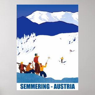 Skiing in Semmering, Austria Poster