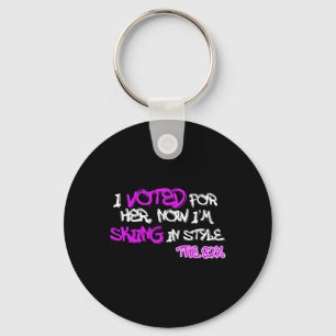 Skiing In Style' The 92 Percent Black Women Girls Key Ring