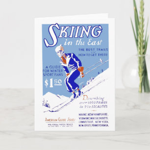 Skiing in the East Holiday Card