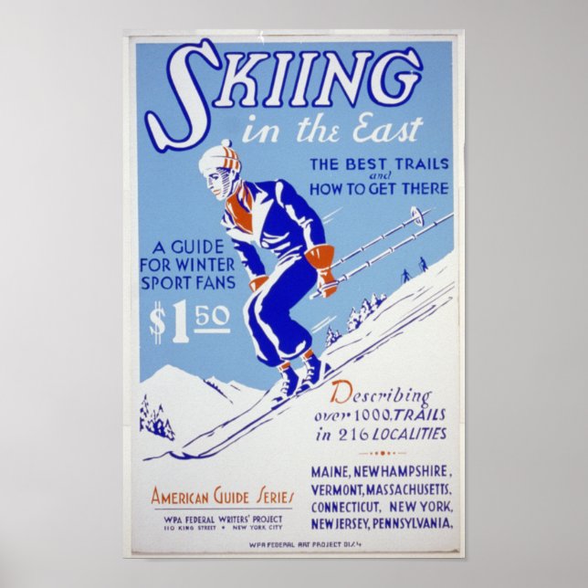 Skiing in the East Poster (Front)