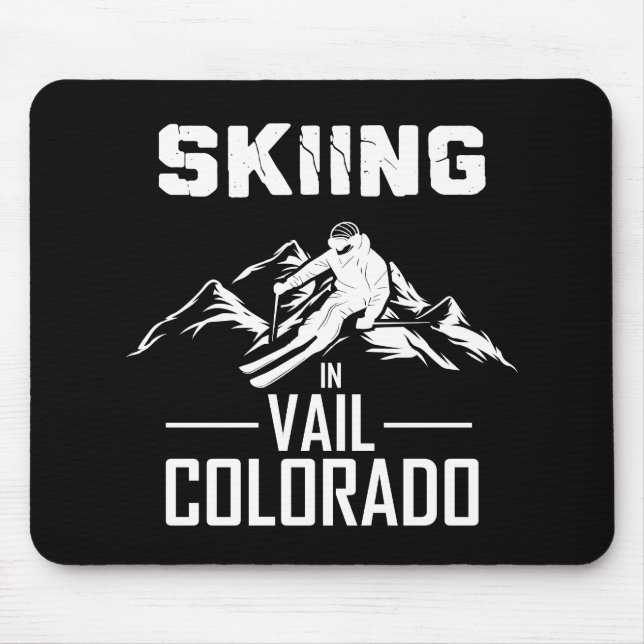 Skiing in Vail Colorado Mouse Mat (Front)