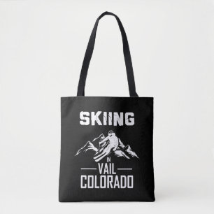 Skiing in Vail Colorado Tote Bag
