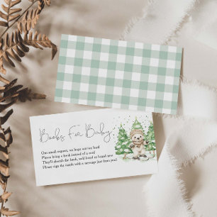 Skiing Into Parenthood Baby Shower Books For Baby Enclosure Card