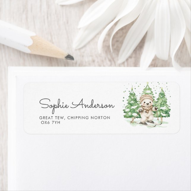 Skiing Into Parenthood Winter Baby Shower Address (Insitu)