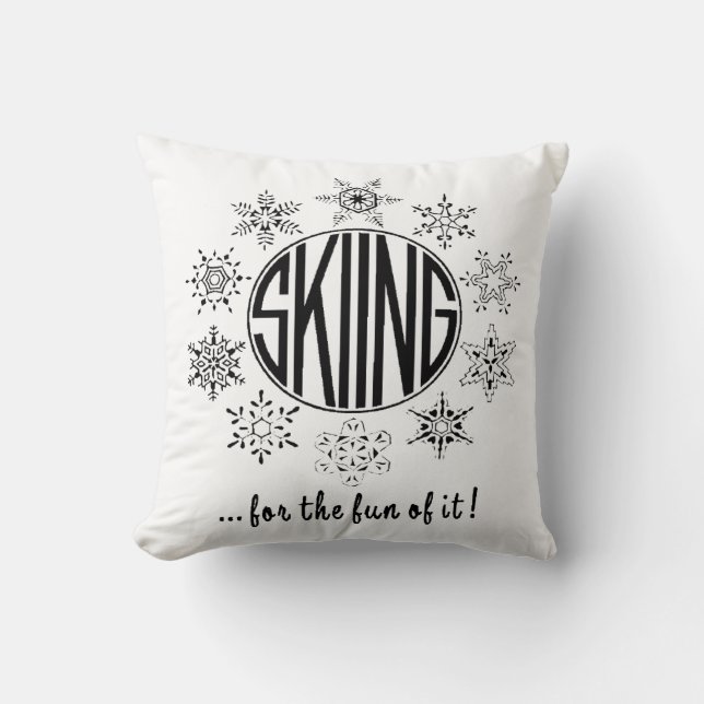 Skiing is Fun- Cushion (Front)