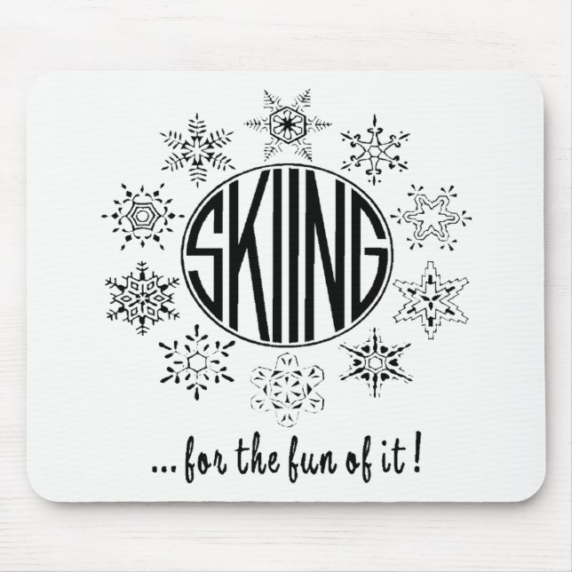 Skiing is Fun - Mouse Mat (Front)