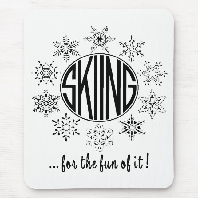 Skiing is Fun - Mouse Mat (Front)