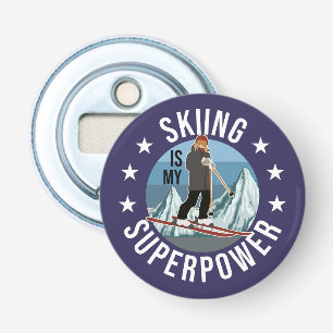 Skiing Is My Superpower Bottle Opener