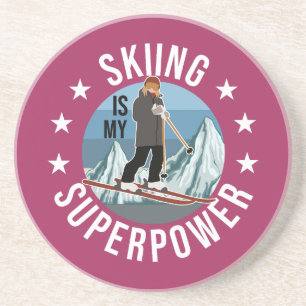 Skiing Is My Superpower Coaster