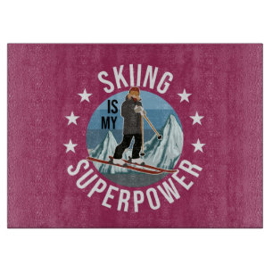 Skiing Is My Superpower Cutting Board