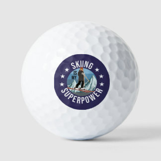 Skiing Is My Superpower Golf Balls
