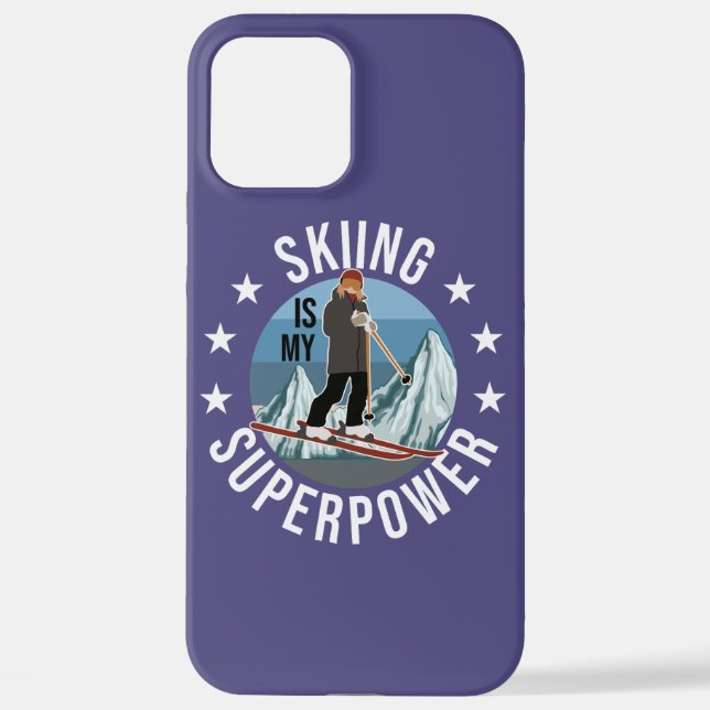 Skiing Is My Superpower iPhone Case (Back)