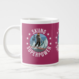 Skiing Is My Superpower Large Coffee Mug