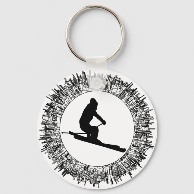 SKIING IS NAMED KEY RING (Front)
