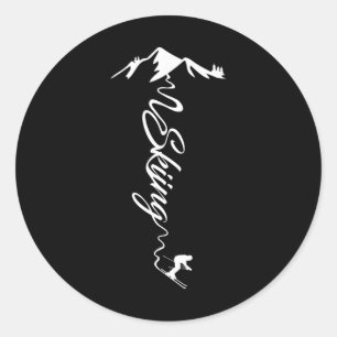 Skiing Is The Best - Skiing Classic Round Sticker